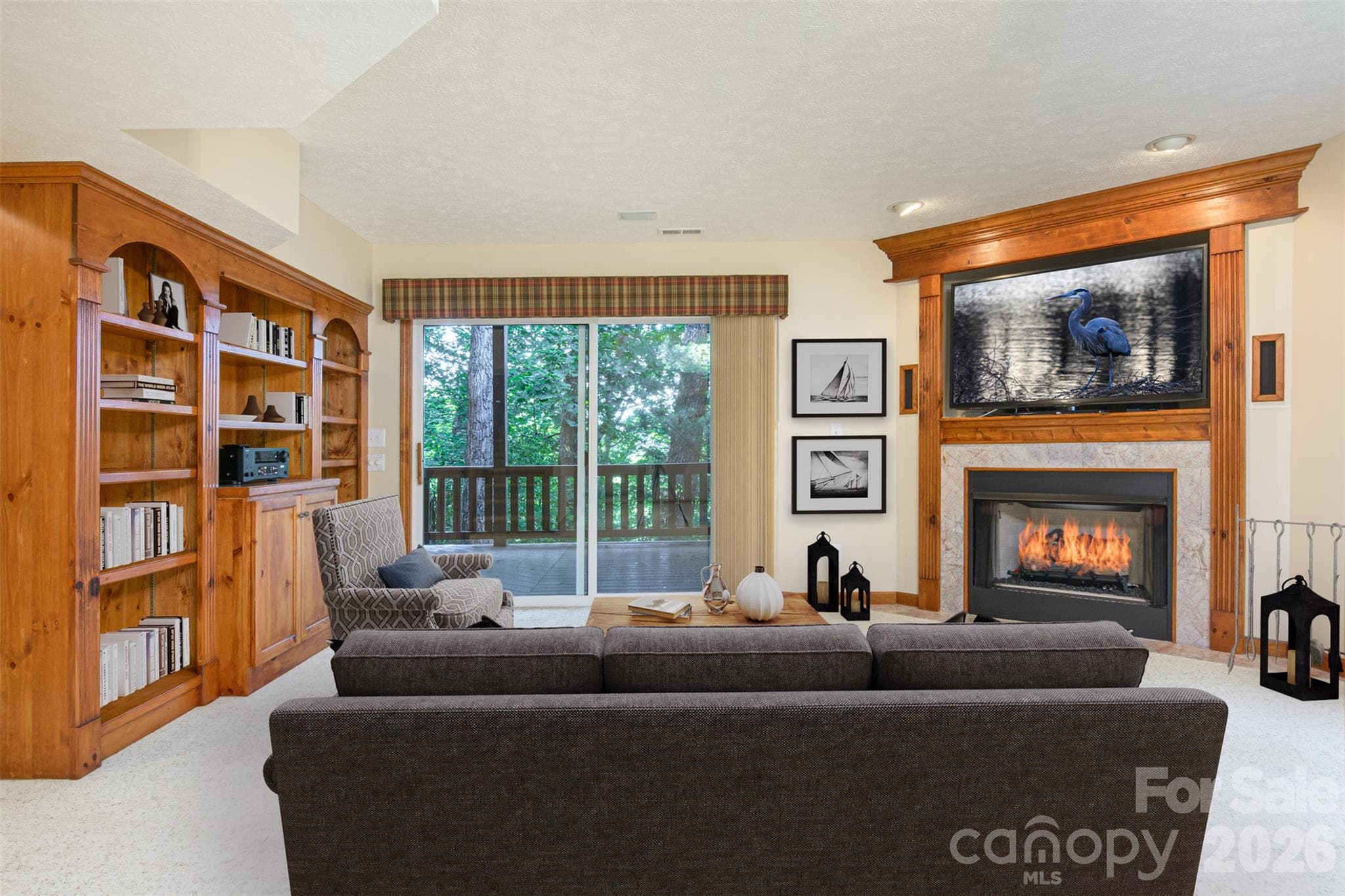 Lower Family Room - Virtual Staging - 299 Carriage Summitt Way, Hendersonville