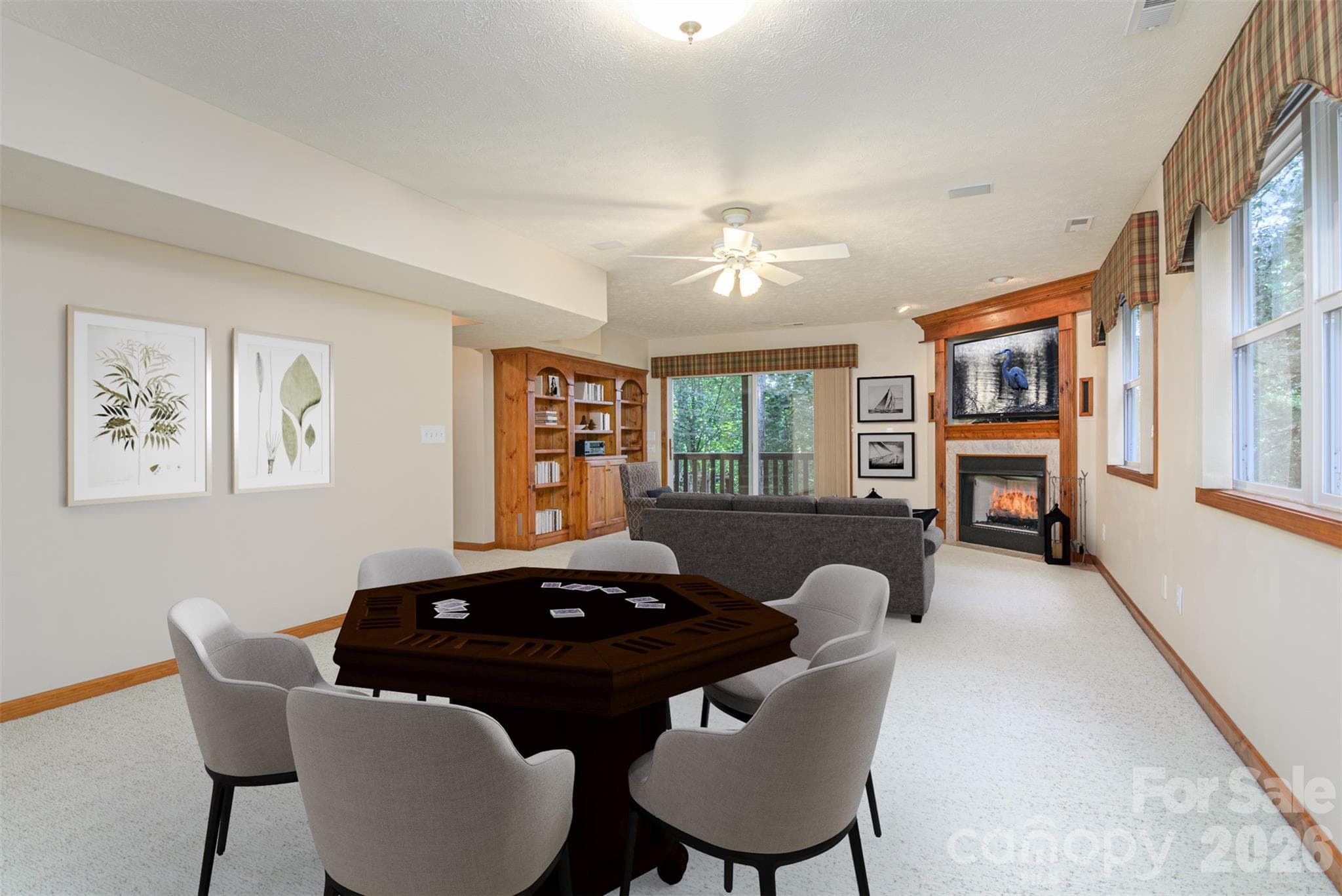Lower Game Area - Virtual Staging - 299 Carriage Summitt Way, Hendersonville