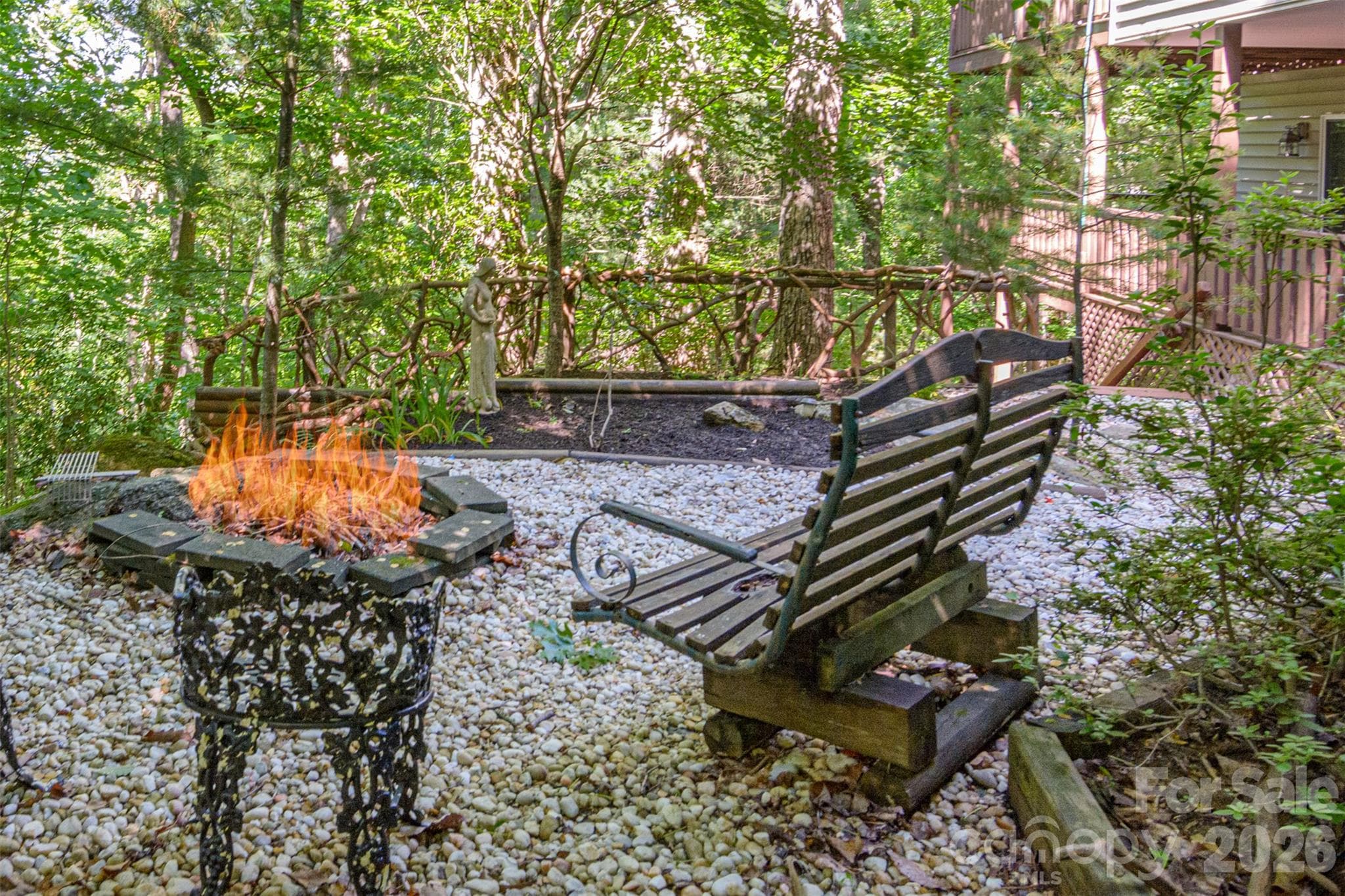 Lower Fire Pit Area - 299 Carriage Summitt Way, Hendersonville