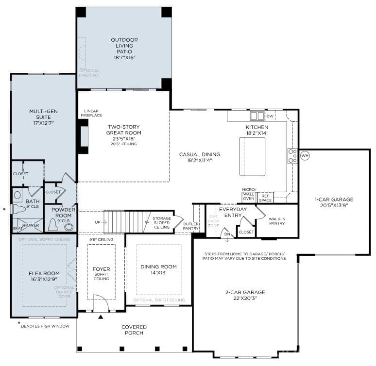 Main level home layout - 1006 Sophie Lane, Waxhaw