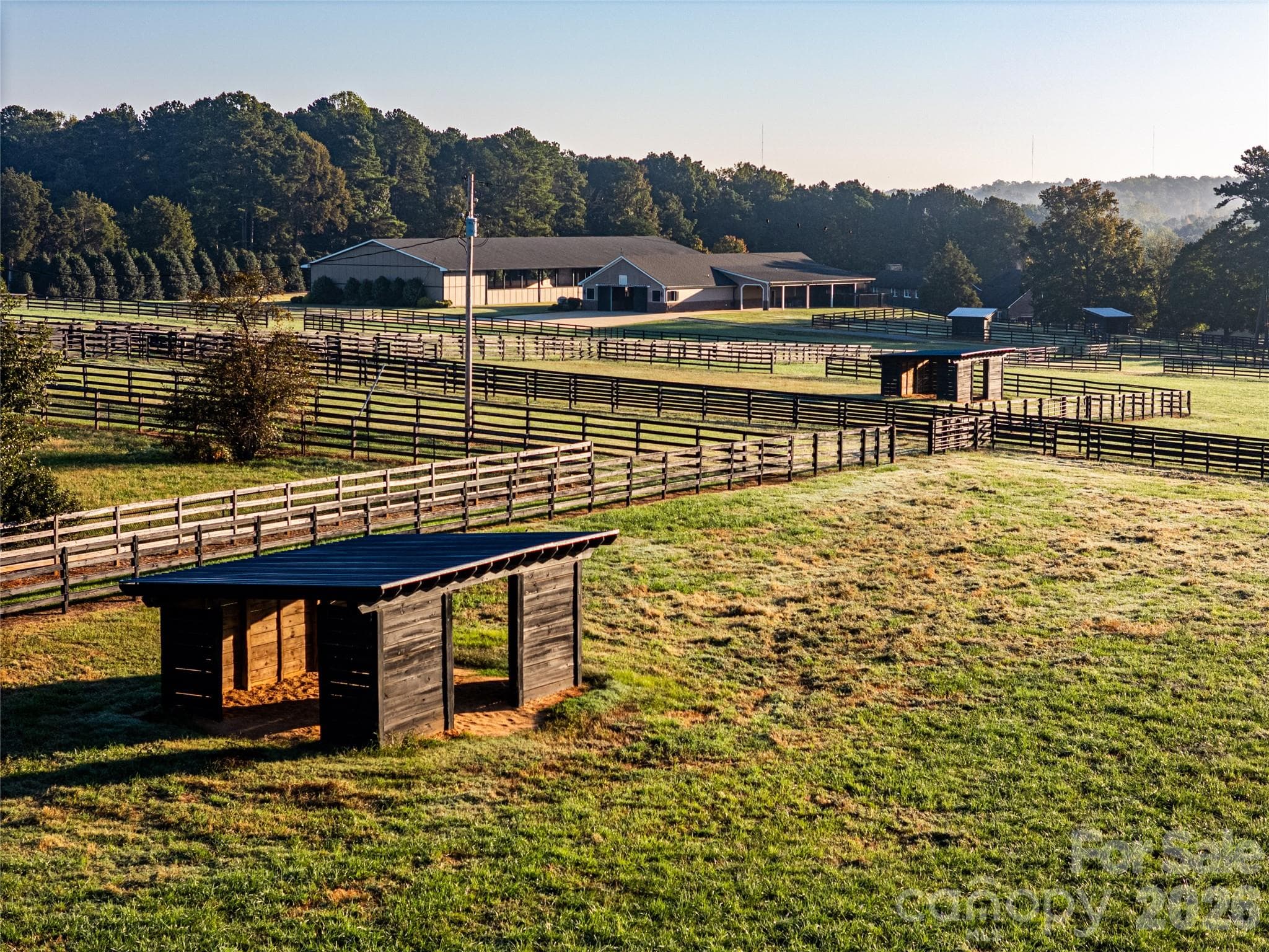 One of many pastures with run-ins - 520 Lewis Farm Road, Bessemer City