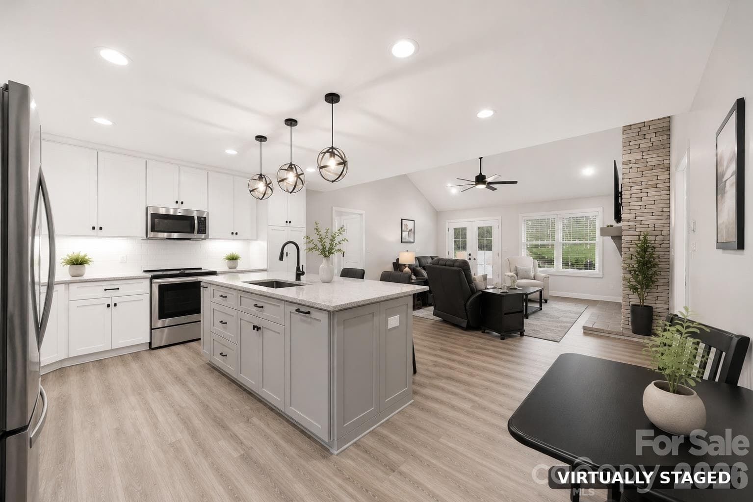 Kitchen/Living Room Open Concept - 41 Emerson Court, Taylorsville