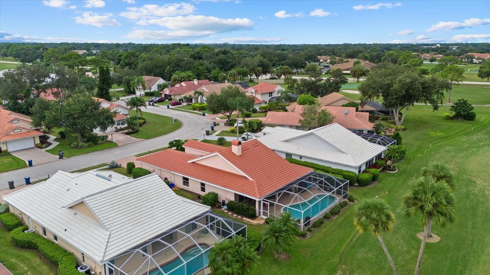 Aerial - Back Home - 5815 FAIRWOODS CIR, SARASOTA