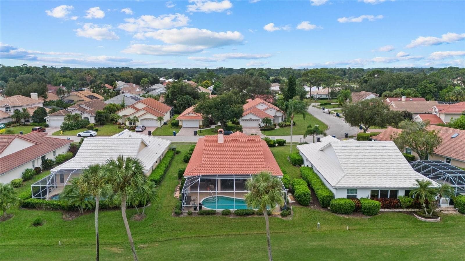 Aerial - Back Home Golf Course - 5815 FAIRWOODS CIR, SARASOTA