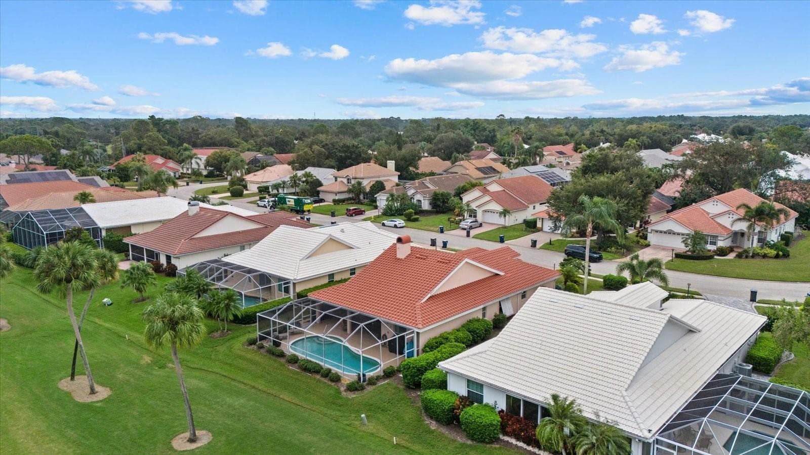 Aerial Back Home - 5815 FAIRWOODS CIR, SARASOTA