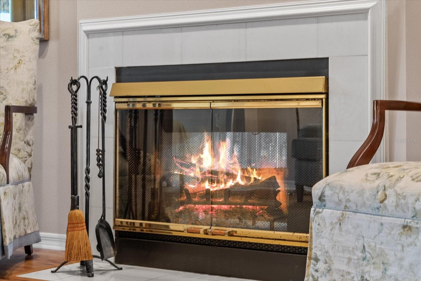 Fireplace - 5815 FAIRWOODS CIR, SARASOTA