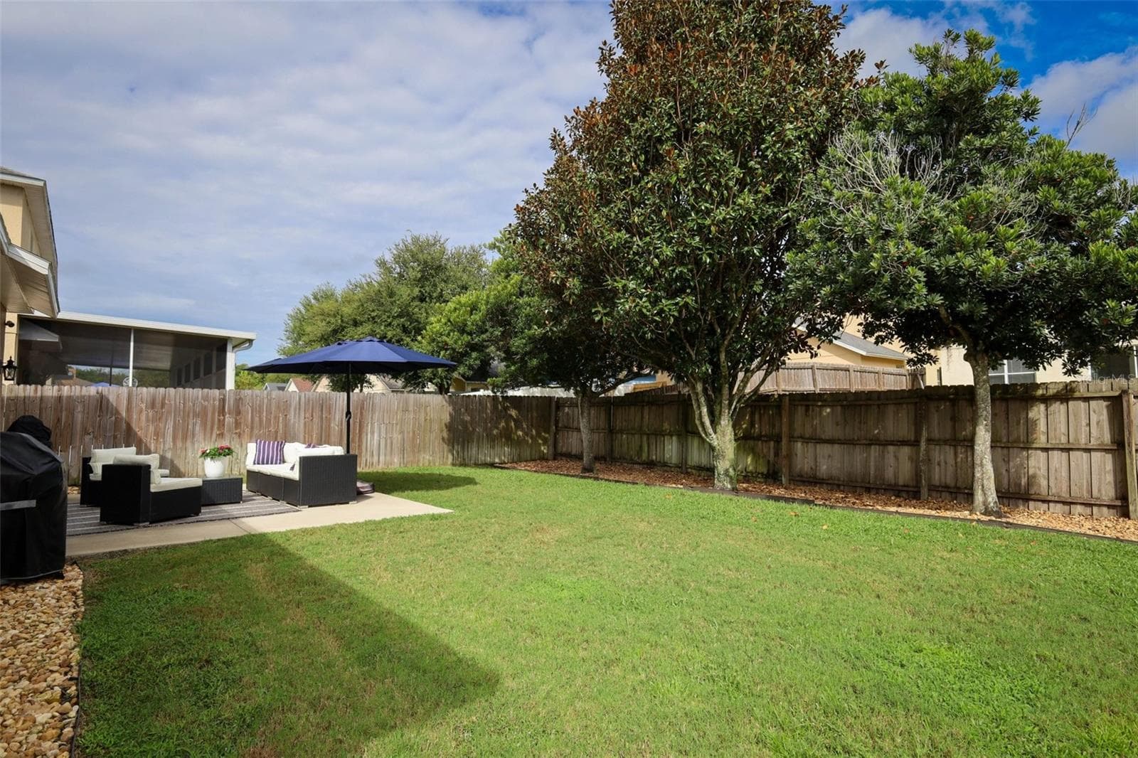 Oversized back yard, fully fenced with extra slap recently poured for entertainment and possibly a gazebo.  (Footers were poured if you ever want a gazebo) - 284 CLYDESDALE CIR, SANFORD