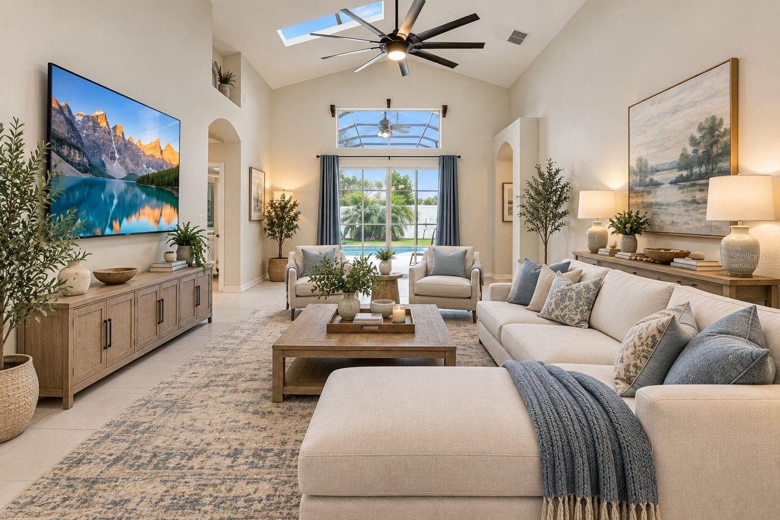 Living Room - Virtually Staged - 16102 MAGNOLIA HILL ST, CLERMONT