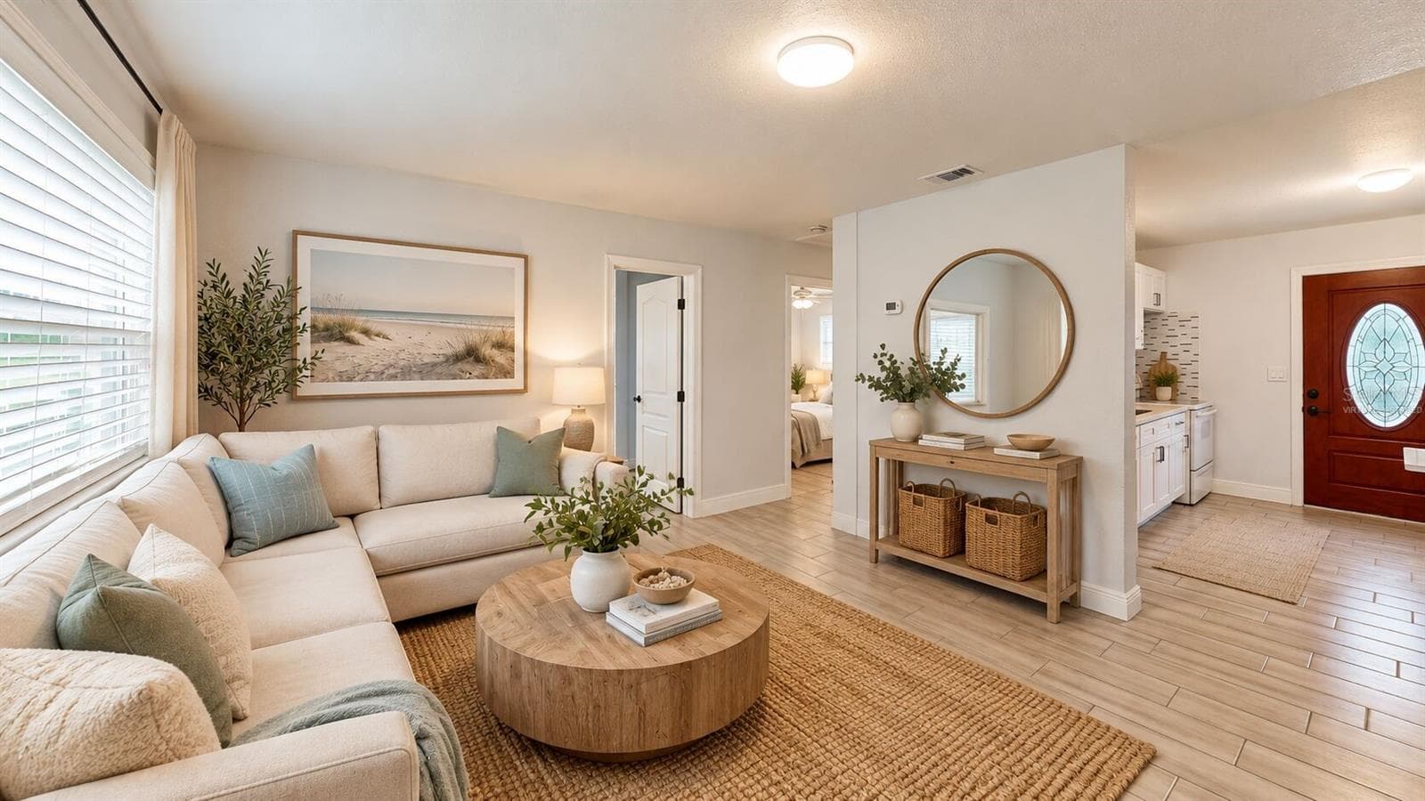 Virtually staged living room - 330 12TH ST W, PALMETTO