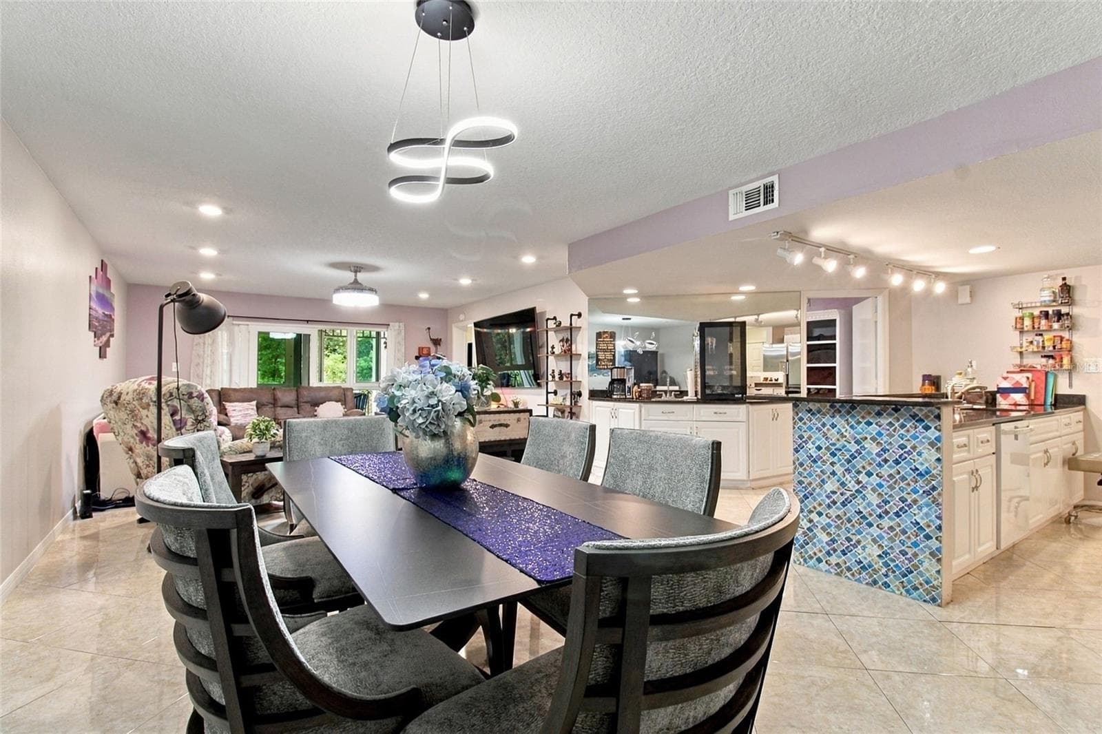 Dining Room into Open Concept LR, Kitchen - 2511 DOLLY BAY DR #104, PALM HARBOR