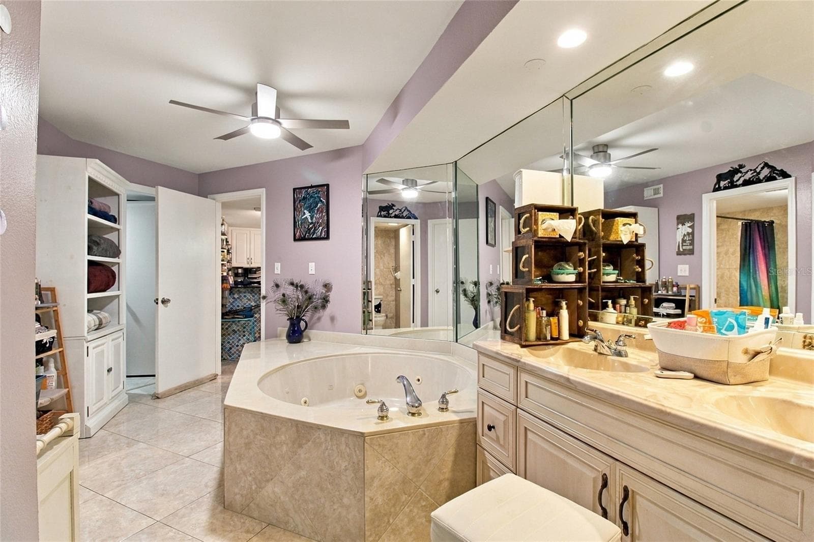 Primary Ensuite Bath - two walk-in closets and linen closet - 2511 DOLLY BAY DR #104, PALM HARBOR
