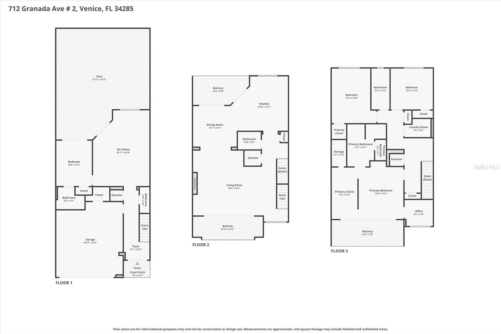 Combined Floor Plan - 712 GRANADA AVE #2, VENICE