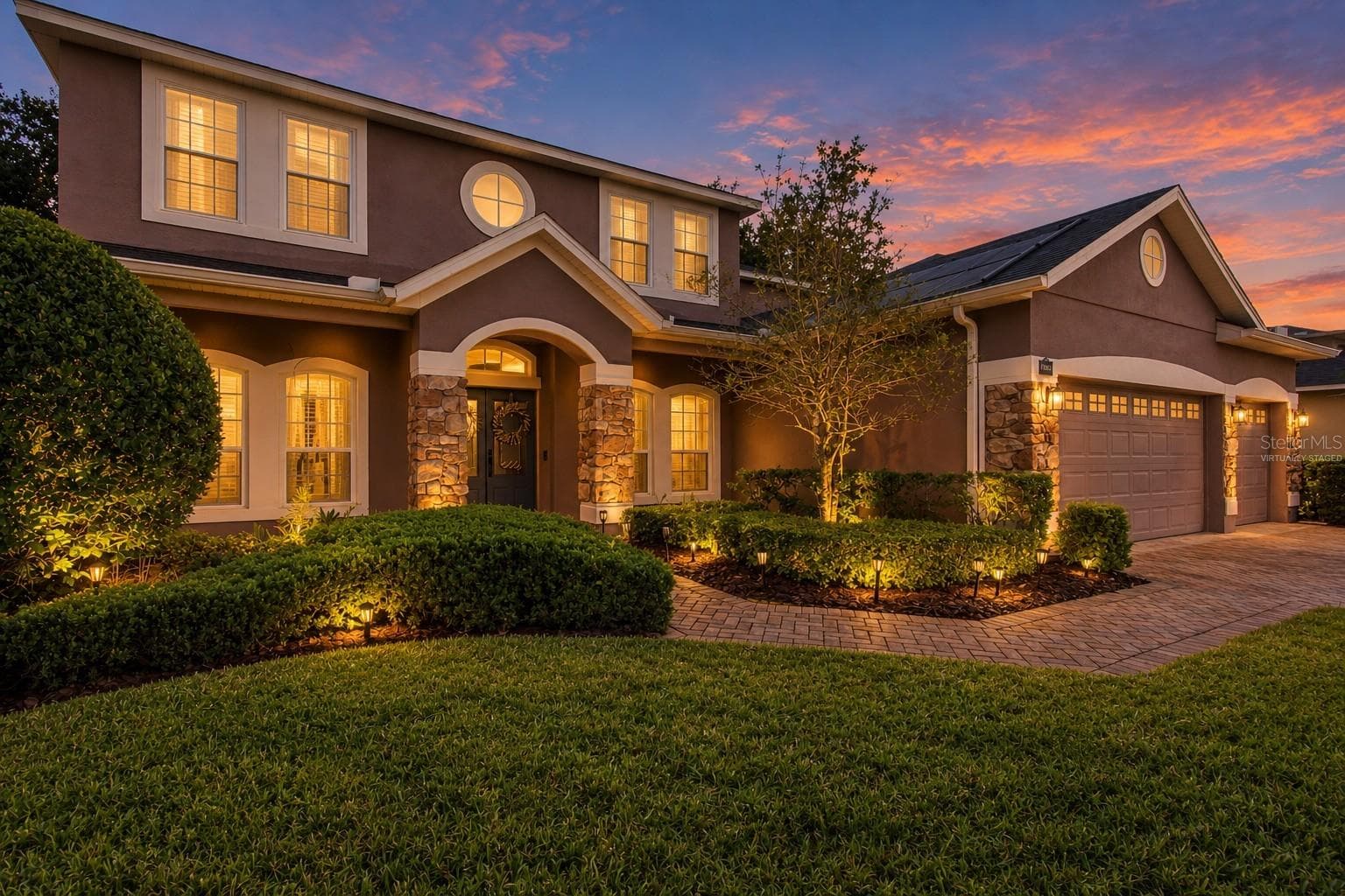 Virtually staged for dusk - 14031 ZEPHERMOOR LN, WINTER GARDEN