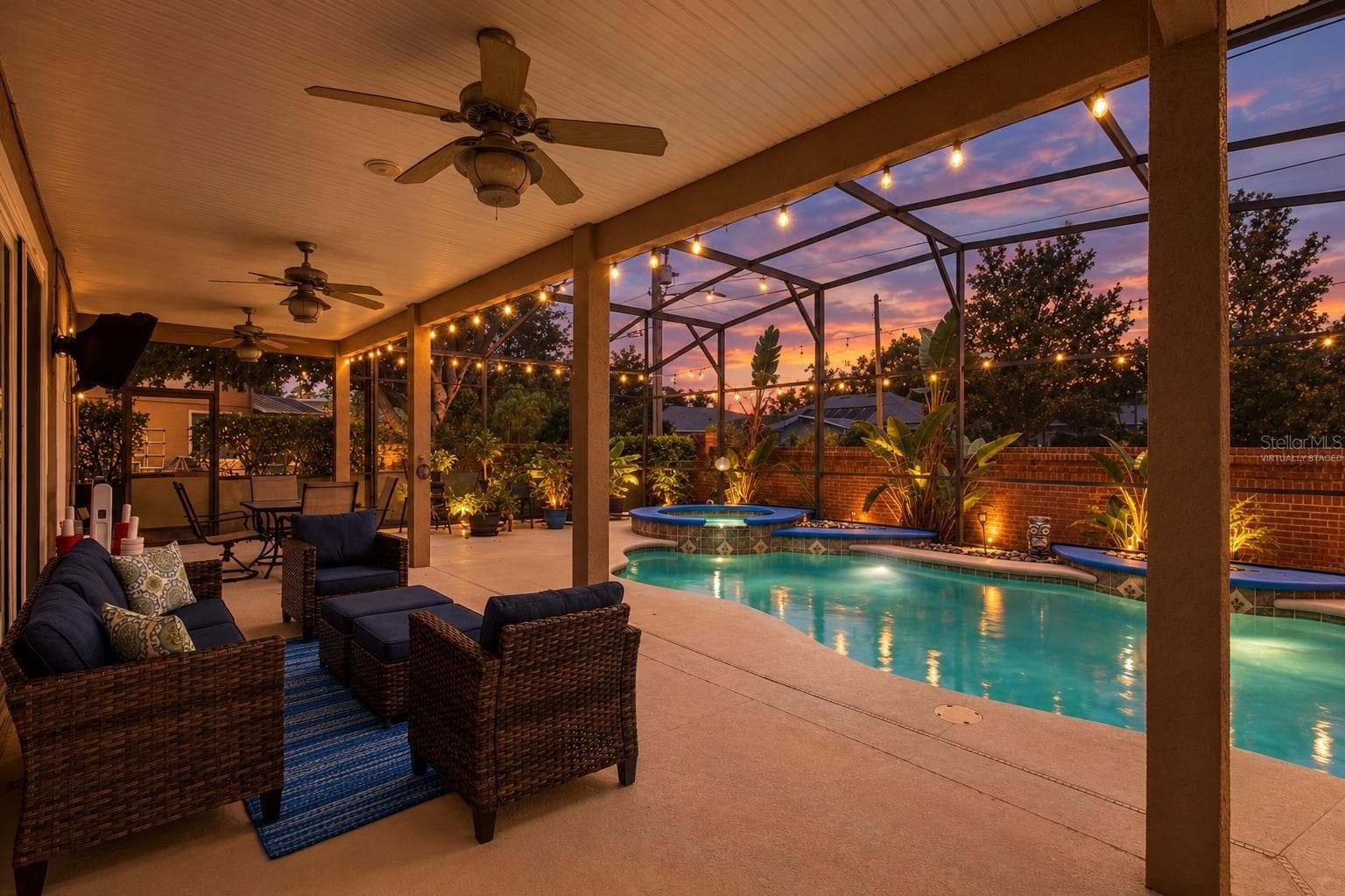 Virtually staged for dusk - 14031 ZEPHERMOOR LN, WINTER GARDEN