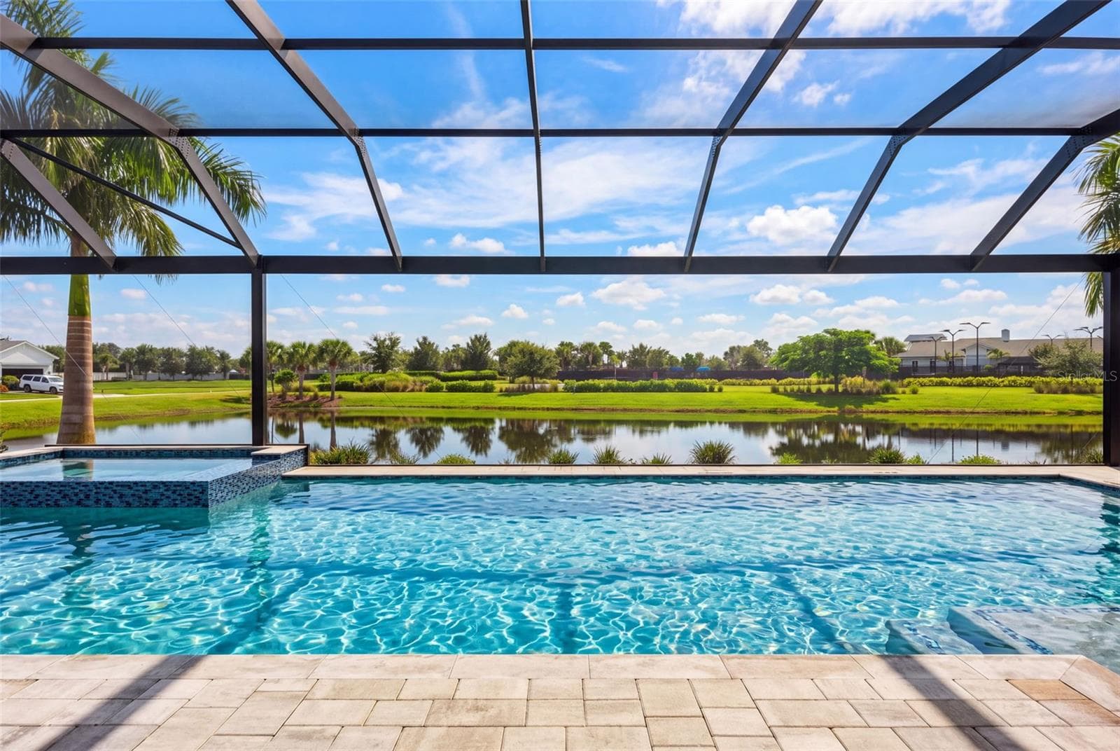 Pool with Water Views - 8448 CANE BAY CT, LAKEWOOD RANCH