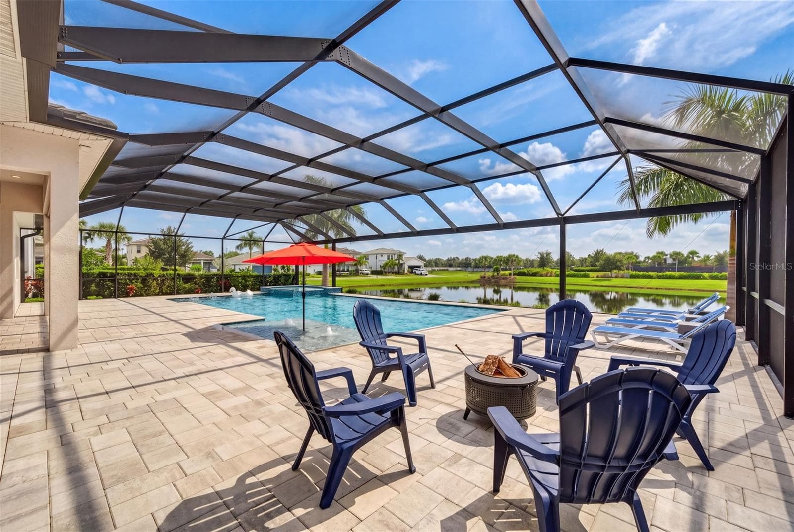 Screened Firepit Seating - 8448 CANE BAY CT, LAKEWOOD RANCH