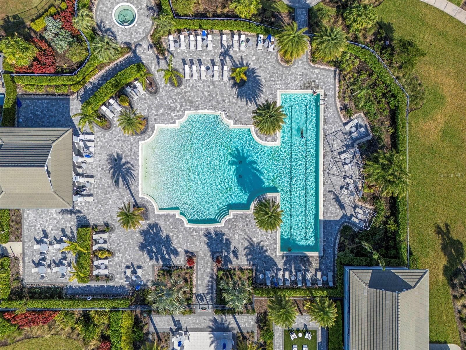 Aerial Community Pool - 8448 CANE BAY CT, LAKEWOOD RANCH