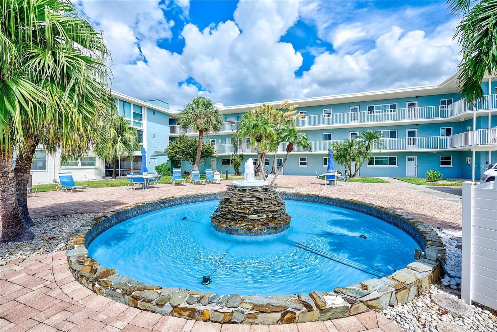 Fountain in the courtyard - 6201 2ND ST E #74, ST PETE BEACH