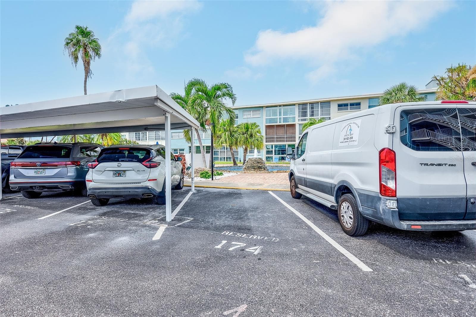 Parking is right outside the condo - 6201 2ND ST E #74, ST PETE BEACH