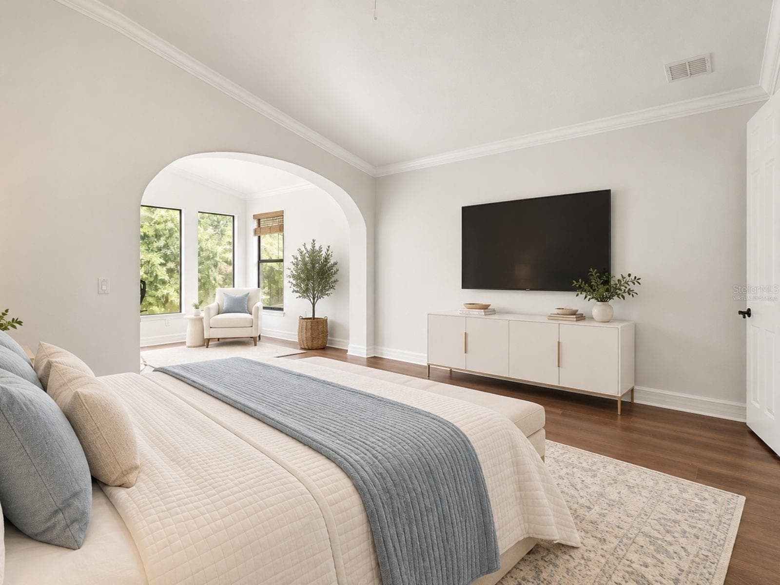 Virtually Staged-Primary Bedroom - 8264 DUNHAM STATION DR, TAMPA
