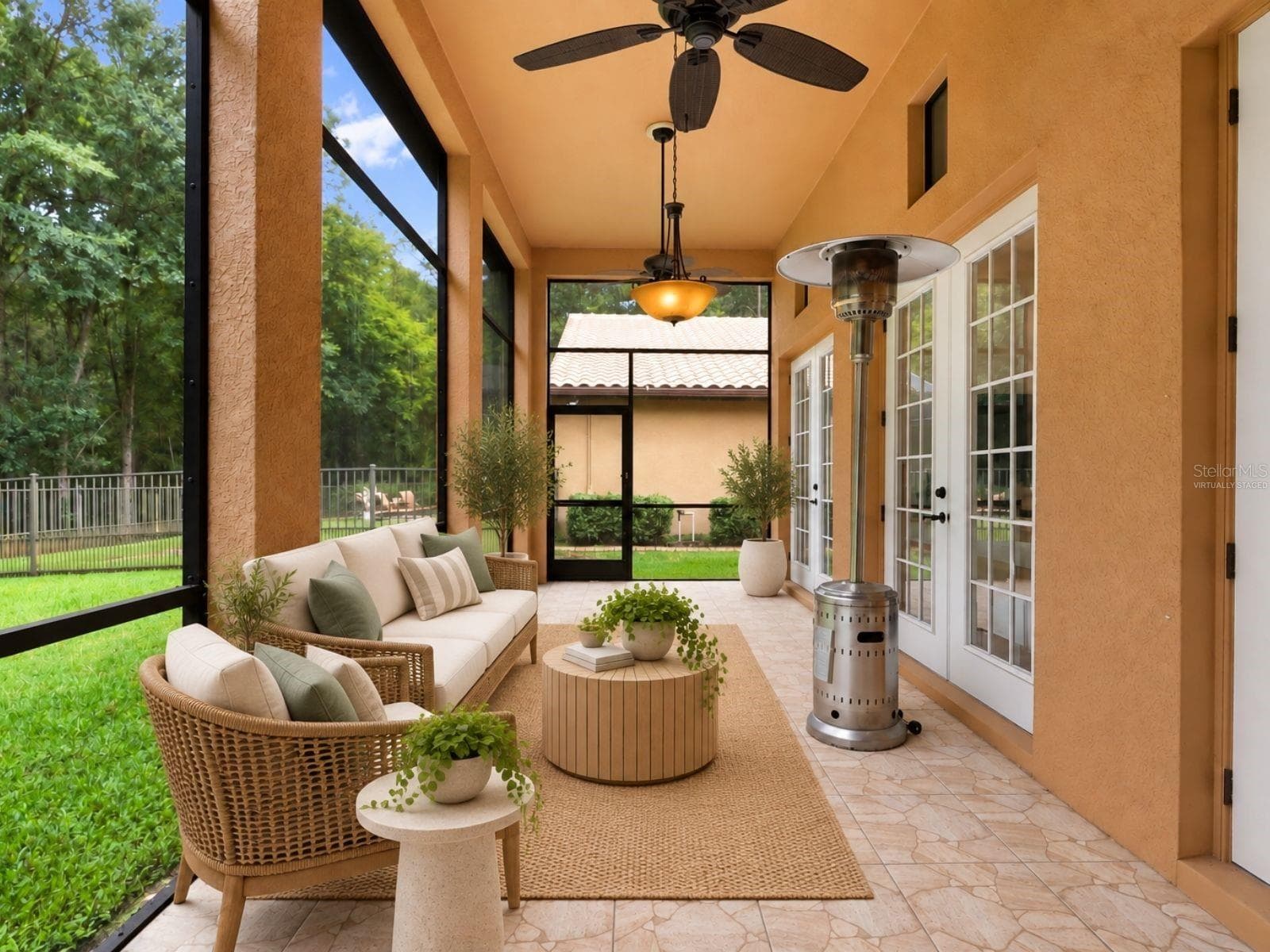 Virtually Staged-Screened/Covered Patio - 8264 DUNHAM STATION DR, TAMPA