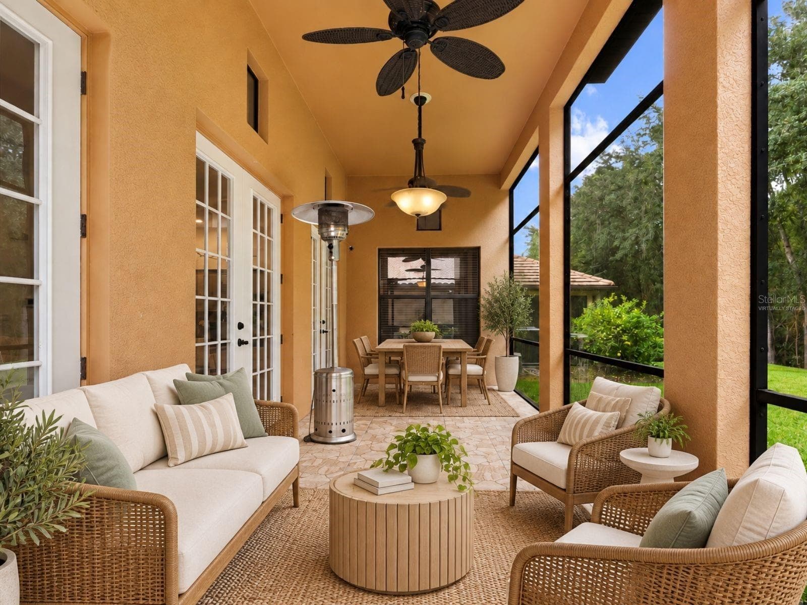 Virtually Staged-Screened/Covered Patio - 8264 DUNHAM STATION DR, TAMPA