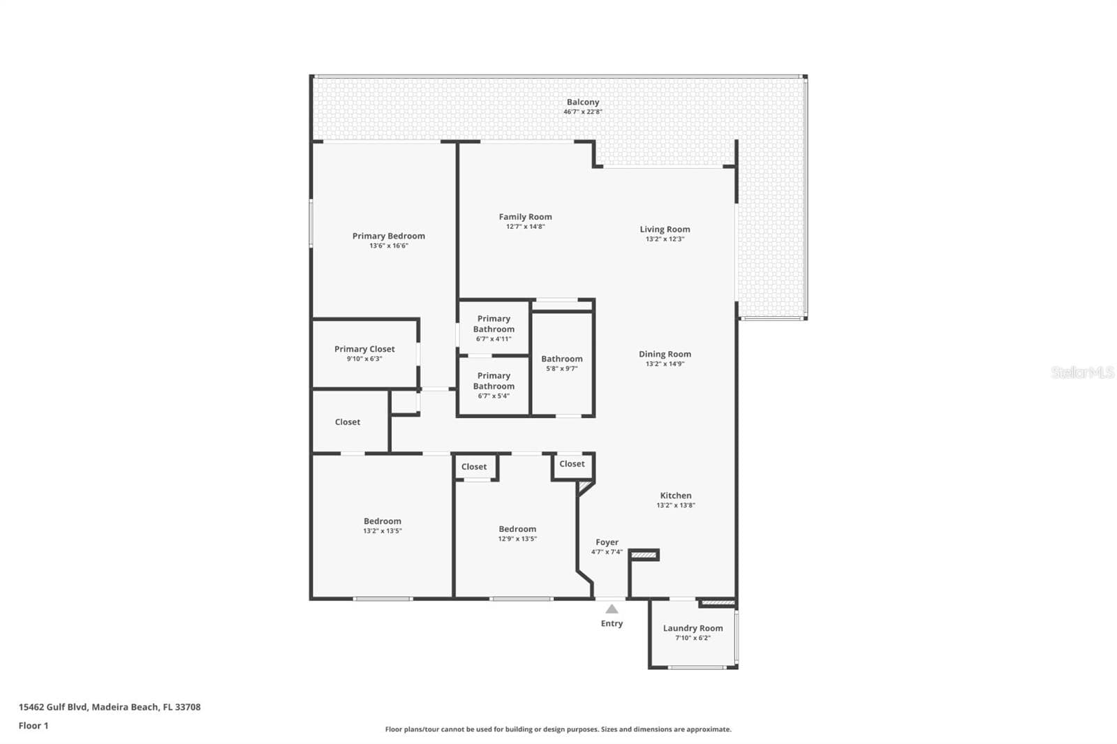 Floor Plan - 15462 GULF BLVD #1006, MADEIRA BEACH