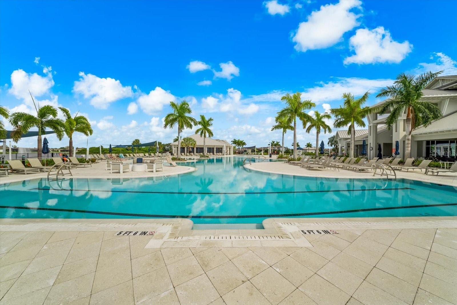 Community pool with pool side Sail Fish Restaurant - 10716 SARATOGA PL, PARRISH