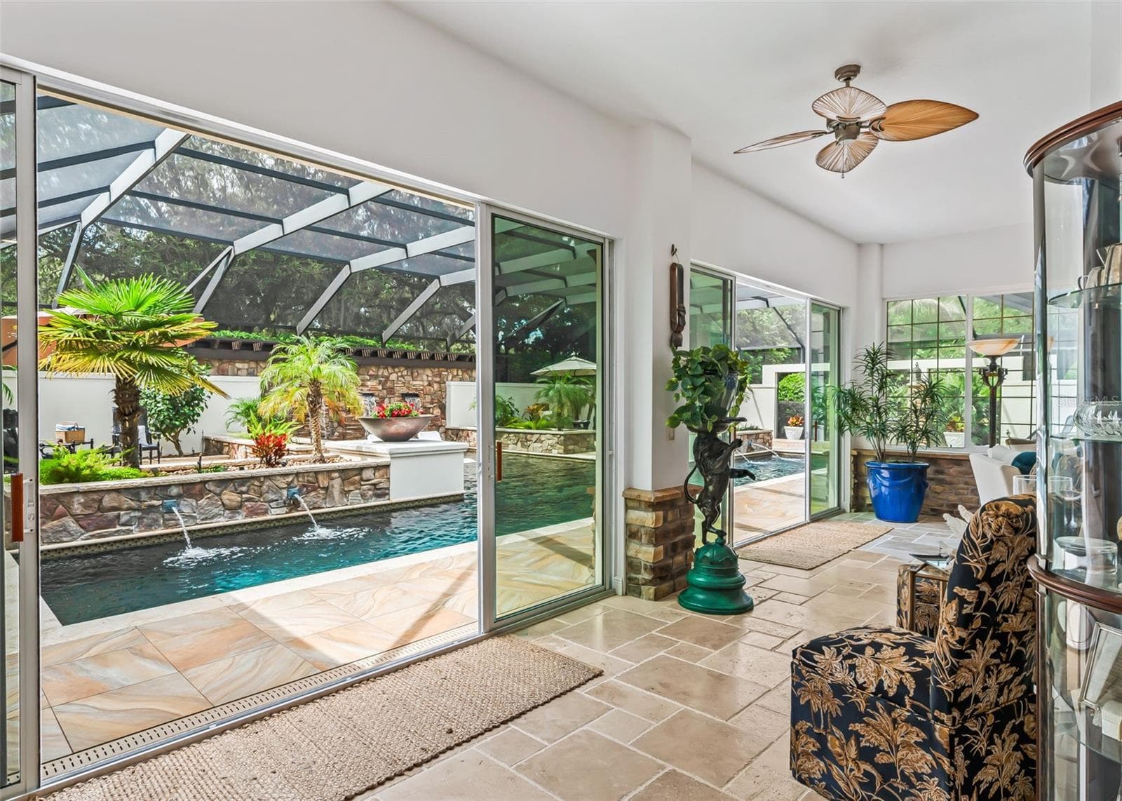 3 Sets of Sliding Glass Doors Overlooking Pool Area - 2917 LARRANAGA DR, THE VILLAGES