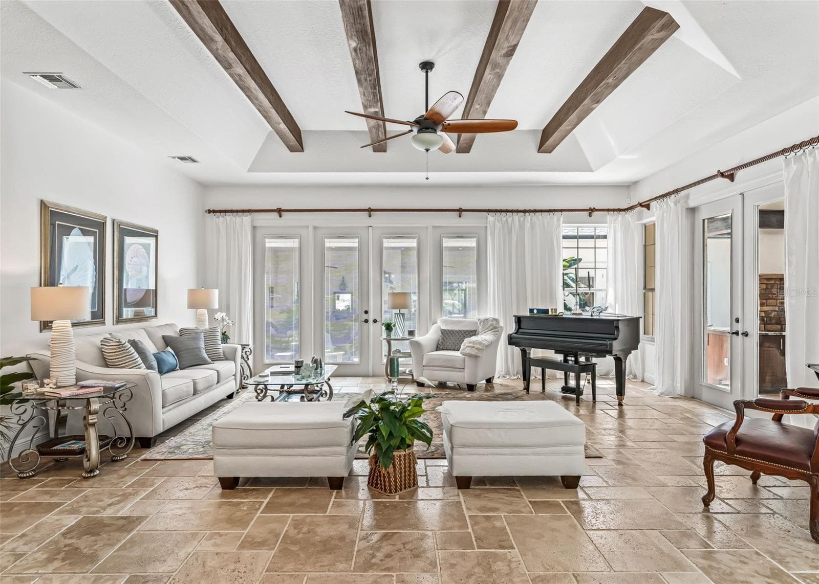 Great Room with Refined Features and Extensive French Doors - 2917 LARRANAGA DR, THE VILLAGES