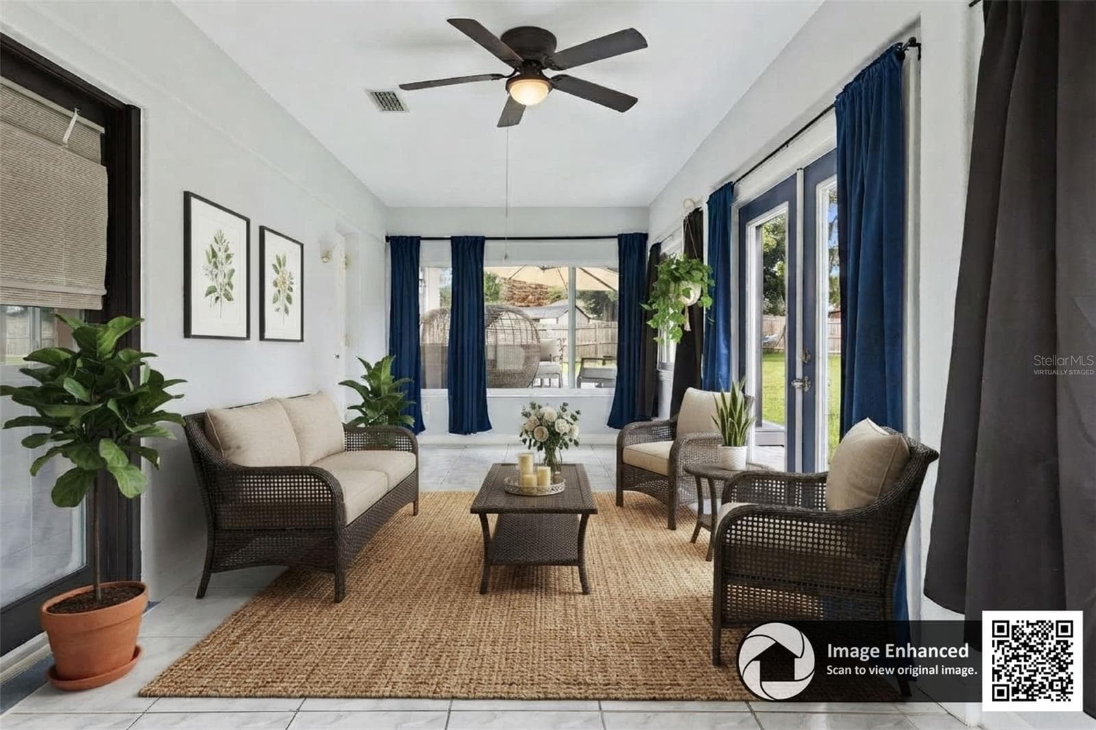 Virtually staged Florida room - 2228 KING CHARLES CT, WINTER PARK