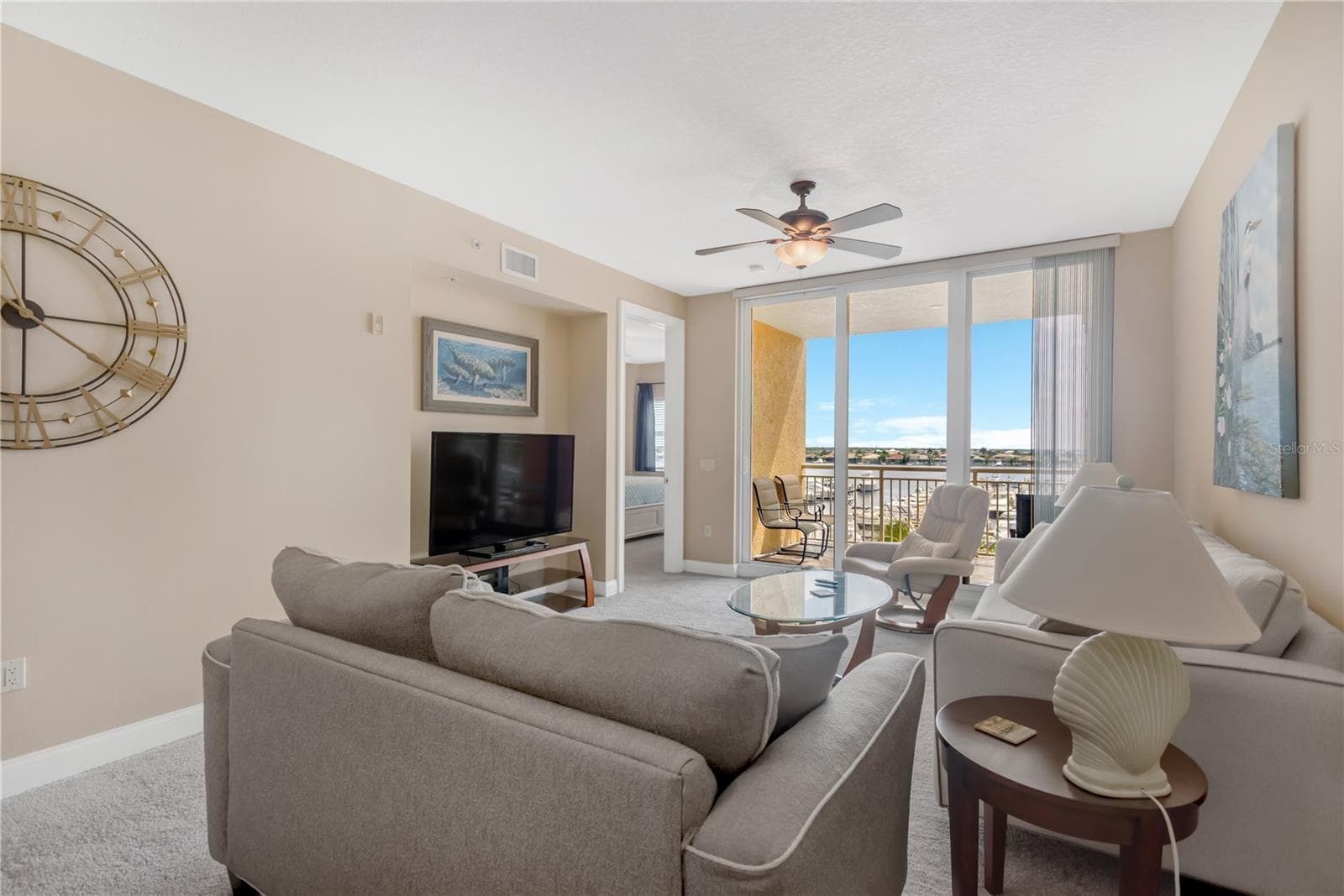 Living Room with beautiful Water Views - 606 RIVIERA DUNES WAY #405, PALMETTO