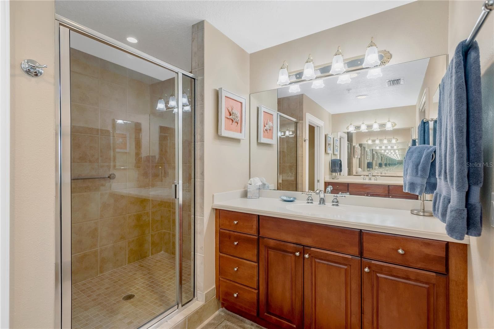 LARGE Walk-in shower, vanity and single basin - 606 RIVIERA DUNES WAY #405, PALMETTO