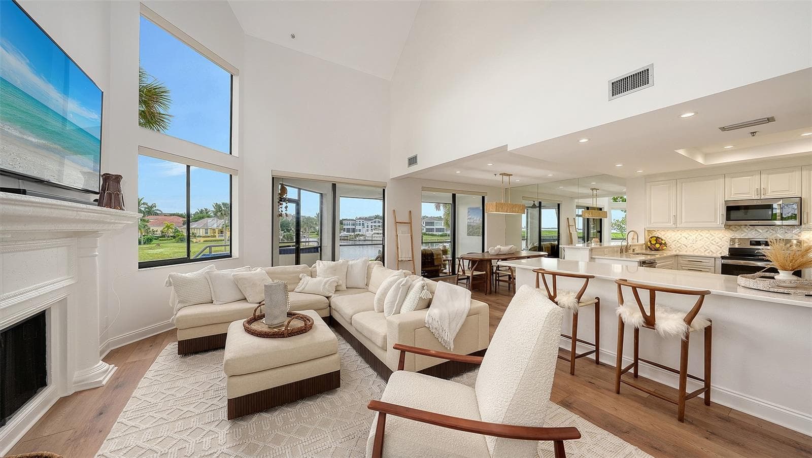 ENJOY THE SOFLTY FURNISHED GREAT ROOM ENJOYING A MOVIE - 1916 HARBOURSIDE DR #804, LONGBOAT KEY