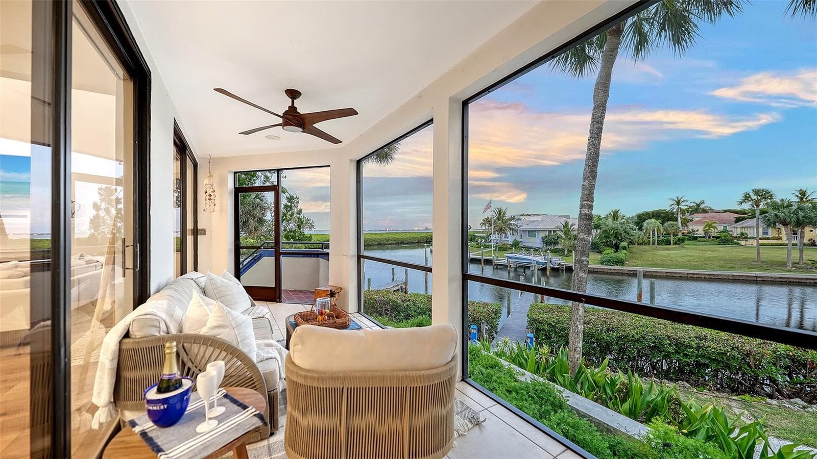 THIS NICE SCREENED IN PORCH IS VERY RELAXING ON THE WATER - 1916 HARBOURSIDE DR #804, LONGBOAT KEY