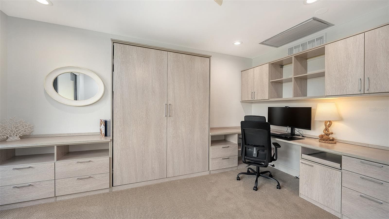 4TH BEDROOM/ OFFICE HAS GREAT SHELVING & A QUEEN MURPHY BED - 1916 HARBOURSIDE DR #804, LONGBOAT KEY