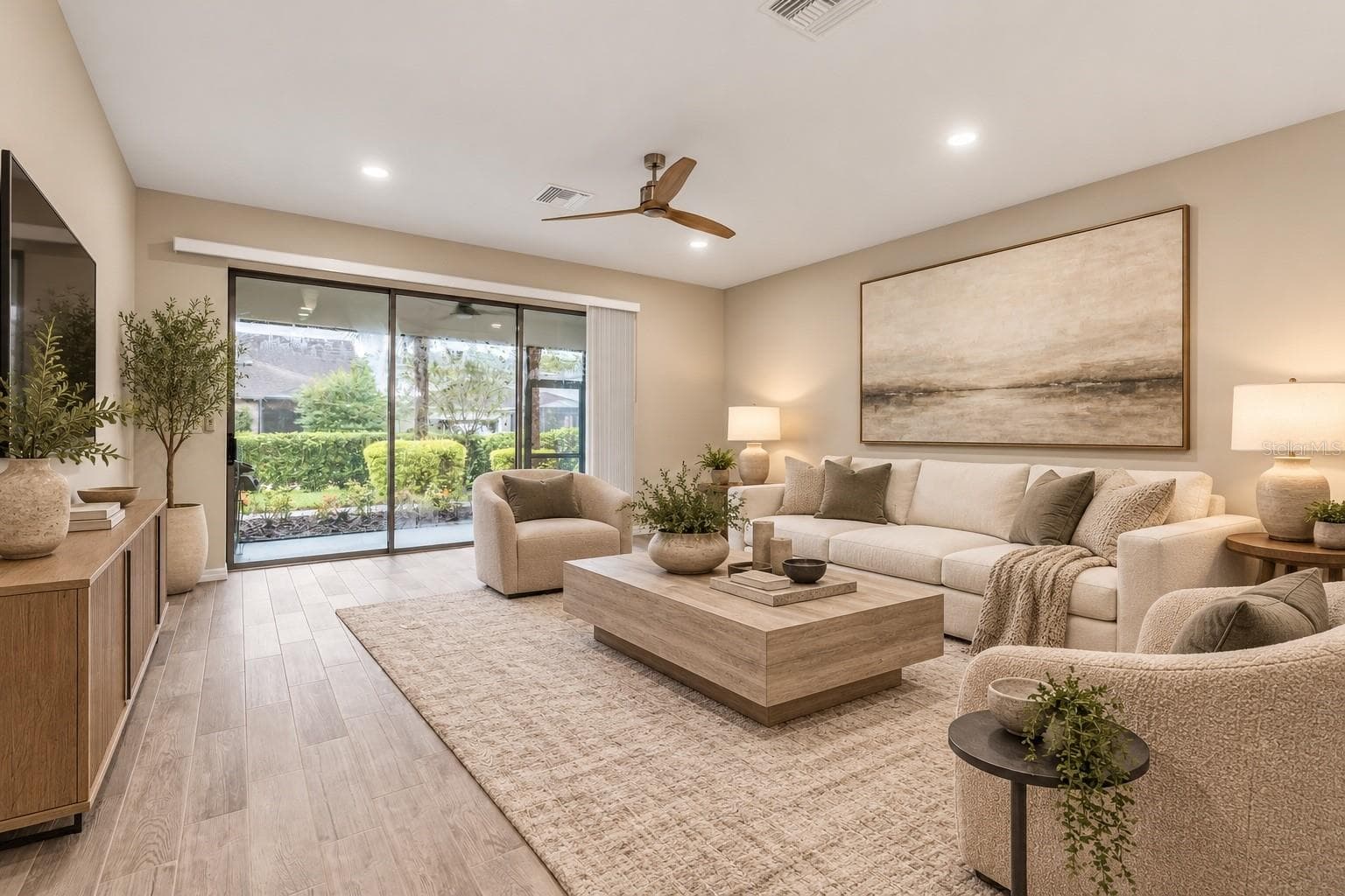 Great room with sliding glass doors to lanai - 2122 LONG SPUR, ODESSA