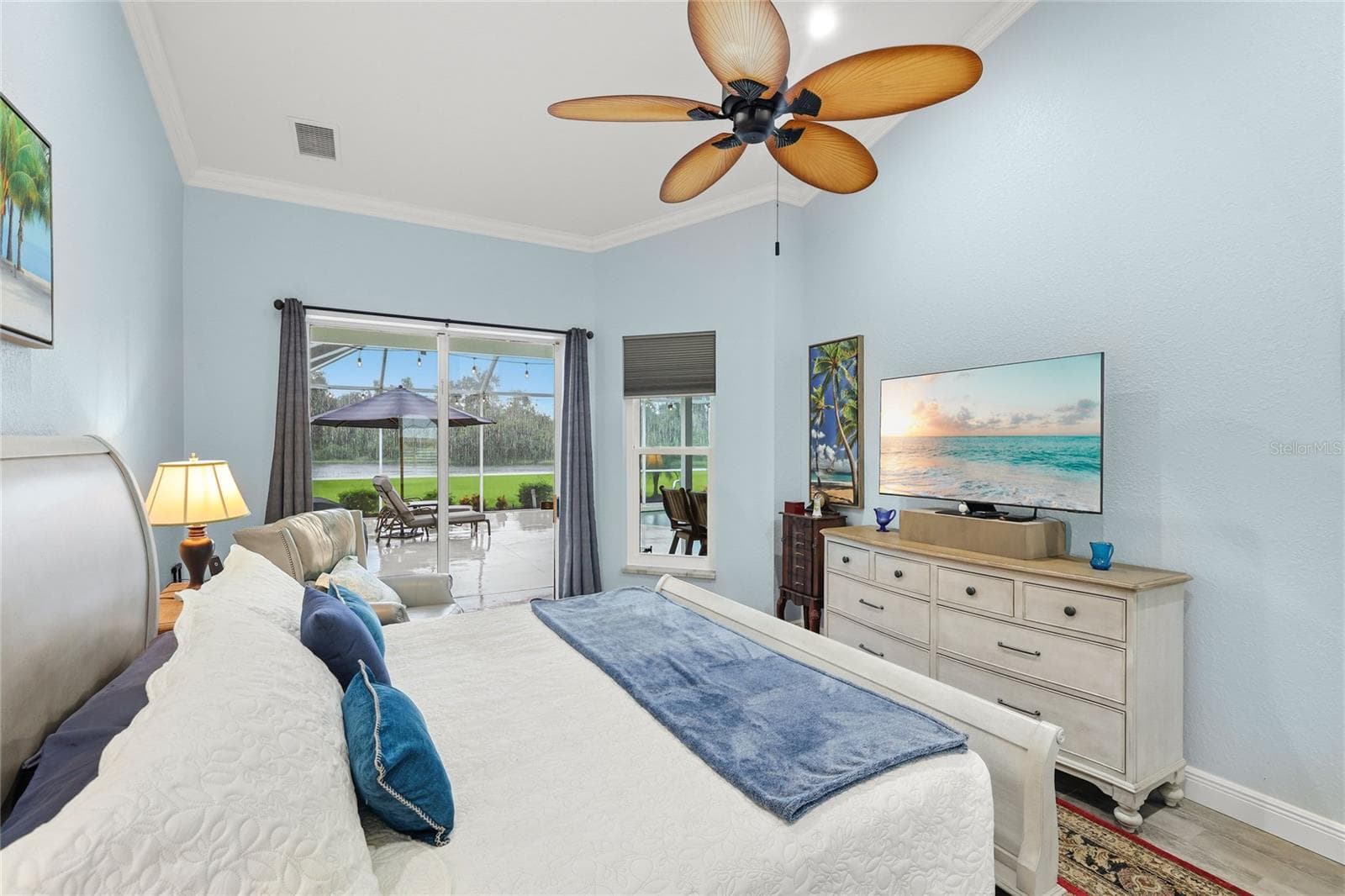 Enjoy waking to a poolside view with the lake in the background. - 3306 LITTLE COUNTRY RD, PARRISH