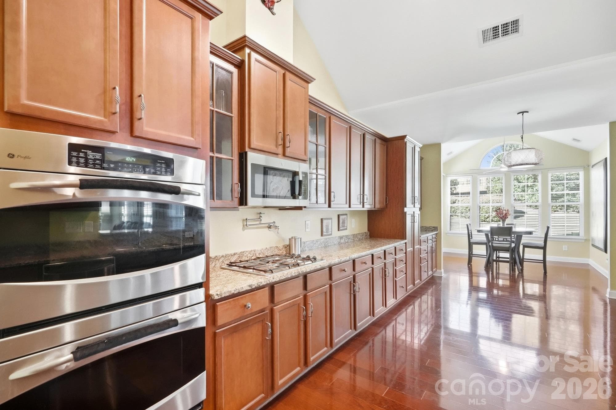Hardwoods in Kitchen and Sunroom - 10110 Loch Lomond Drive, Charlotte