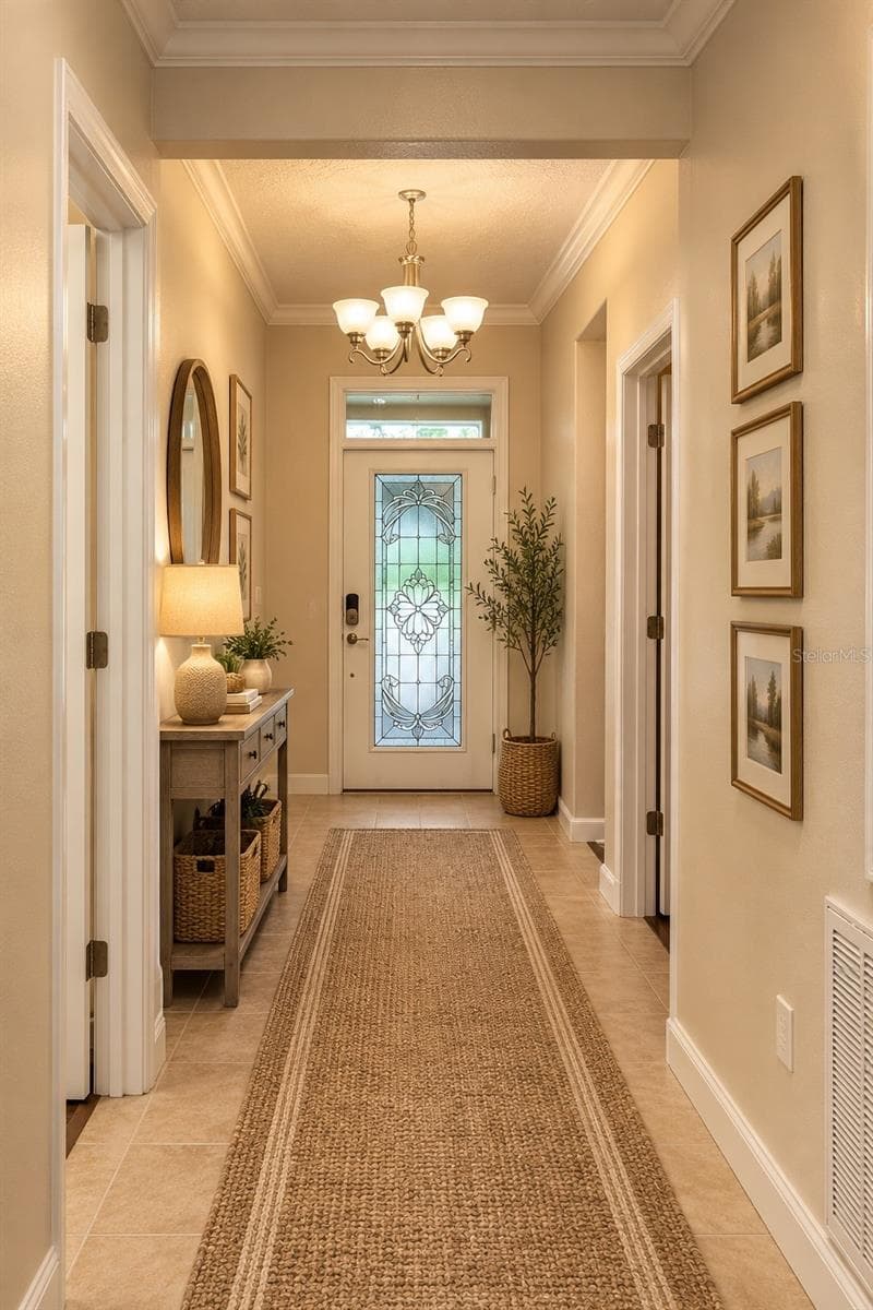 FOYER & HALLWAY WITH FURNITURE - 4056 SERENA LN, CLERMONT