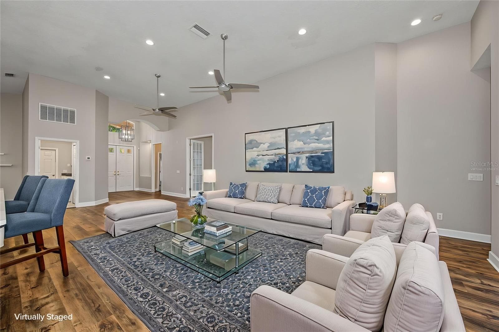 Living Room Virtually Staged - 4008 SILK OAK LN, PALM HARBOR