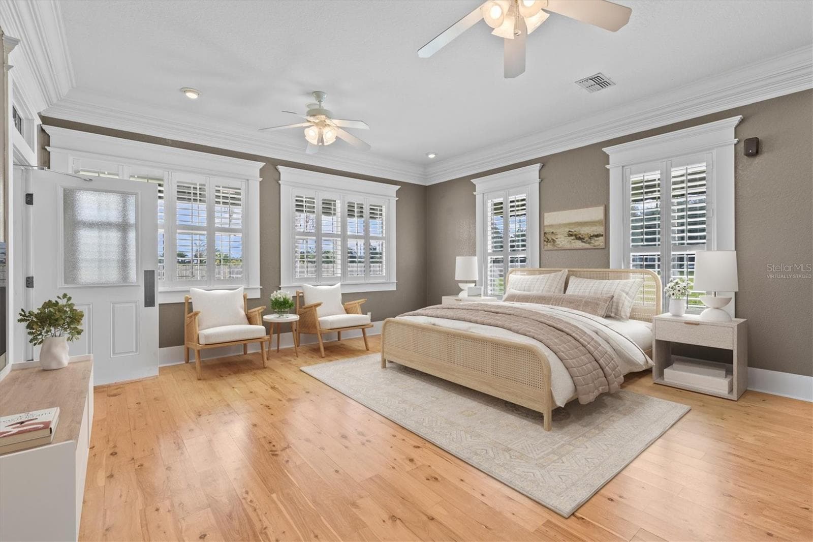 One of the Primary Bedroom Suites Virtually Staged - 195 SPRING LAKE HWY, BROOKSVILLE