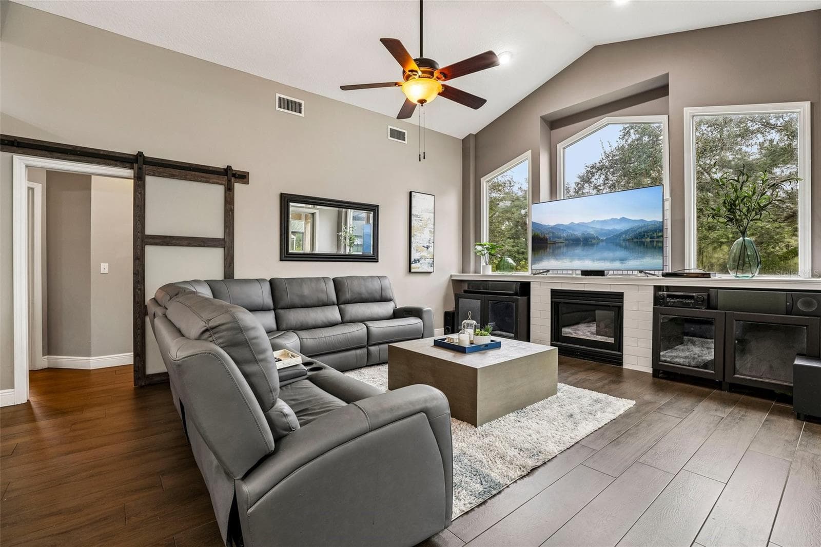 Family Room off Kitchen with Gas Fireplace - 1522 EAGLE NEST CIR, WINTER SPRINGS