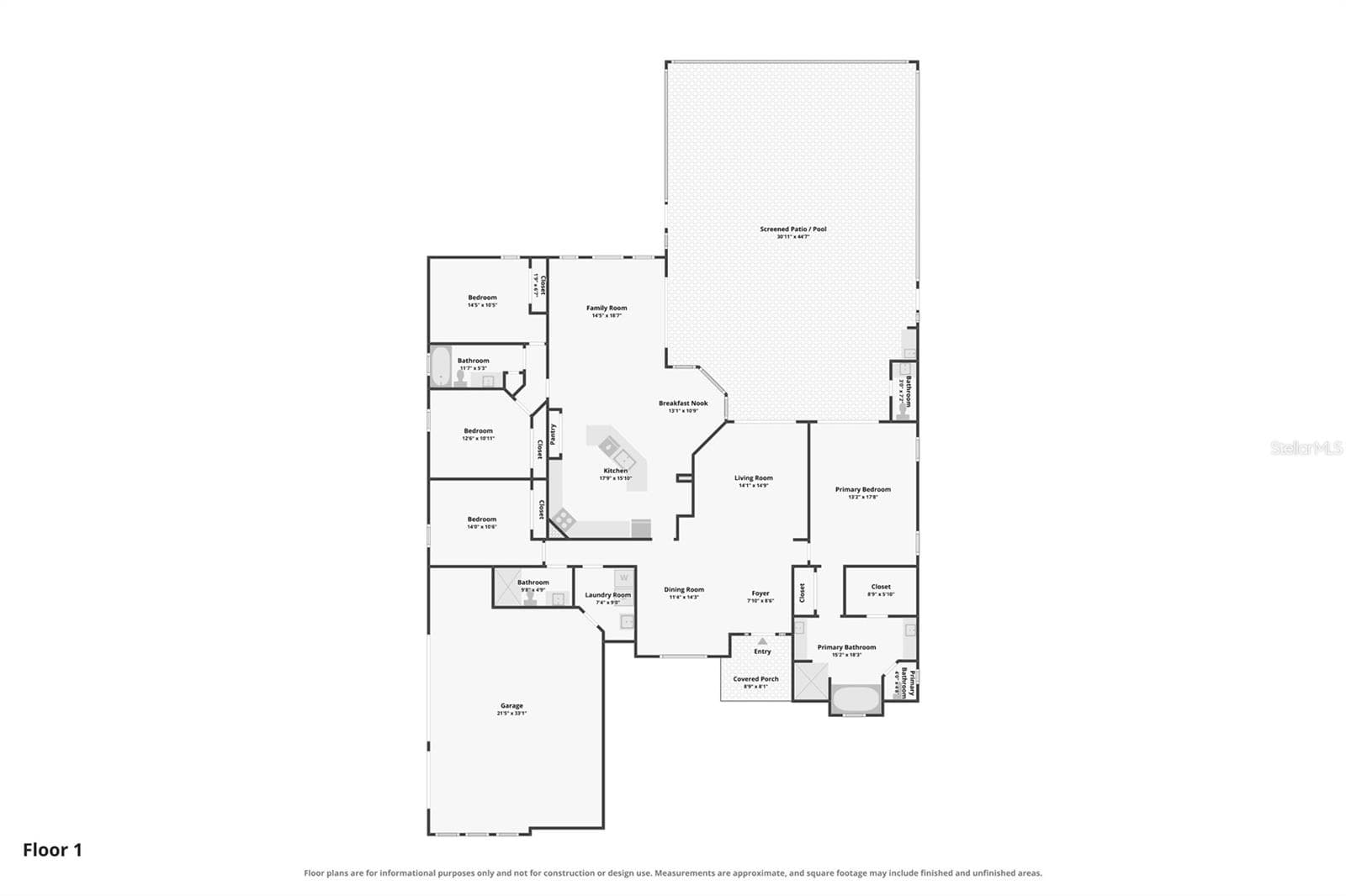 3 Way Split of Bedrooms - 1522 EAGLE NEST CIR, WINTER SPRINGS