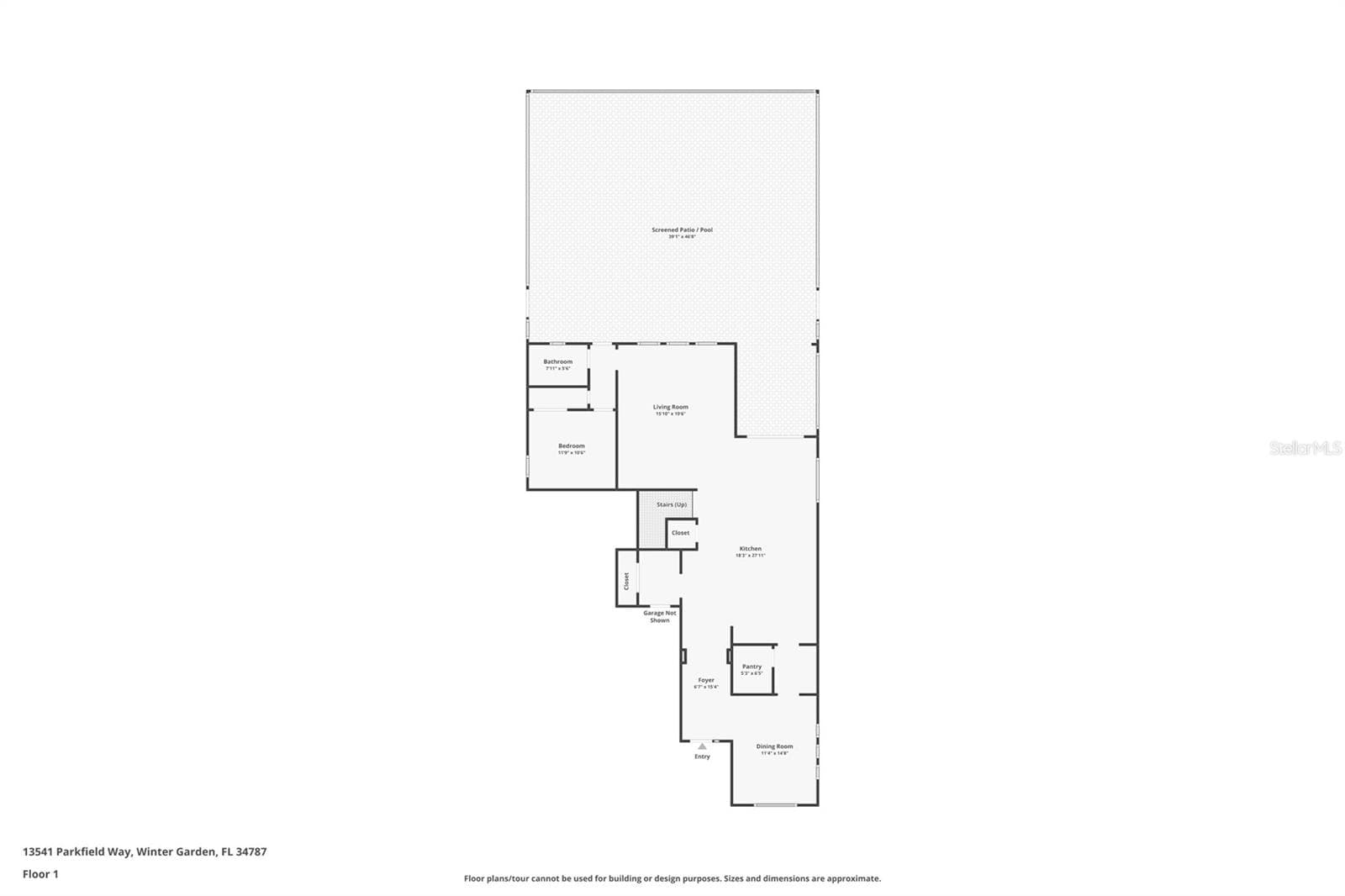 Floor Plan - 1st Floor - 13541 PARKFIELD WAY, WINTER GARDEN