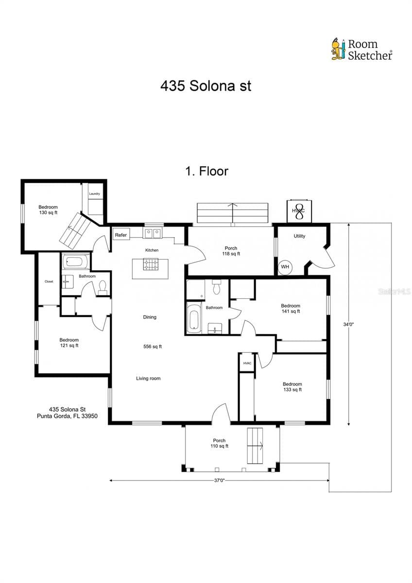 Single Family Residence at 435 SOLANA ST, PUNTA GORDA, photo 2 of 24