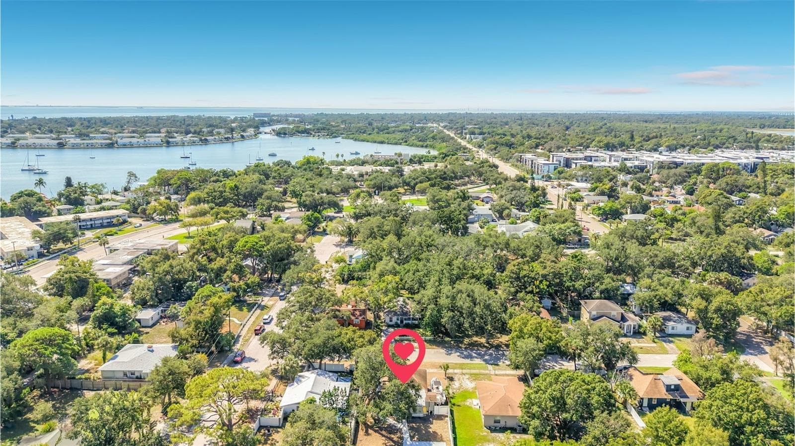 Aerial View towards Tampa Bay/Skyway Bridge - 509 27TH AVE S, ST PETERSBURG