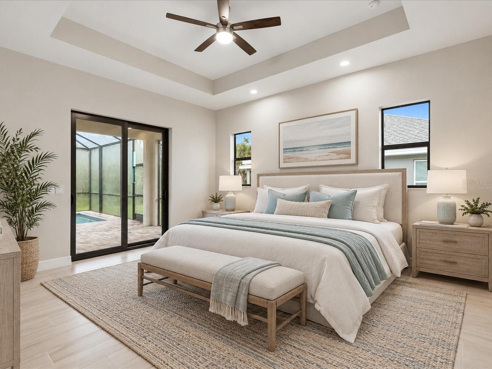 Virtually staged. Primary Bedroom - 51 LONG MEADOW PL, ROTONDA WEST
