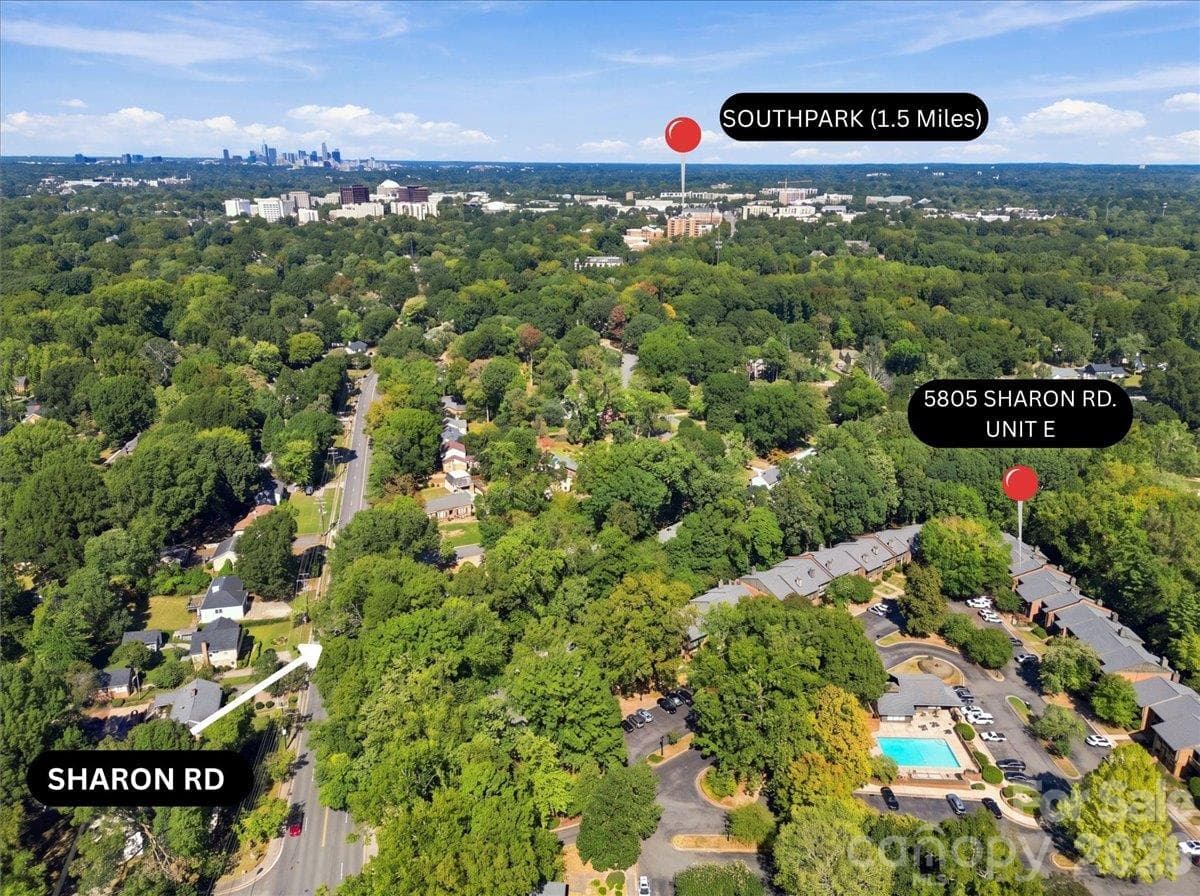 Beautiful Southpark areal view - 5805 Sharon Road, Charlotte