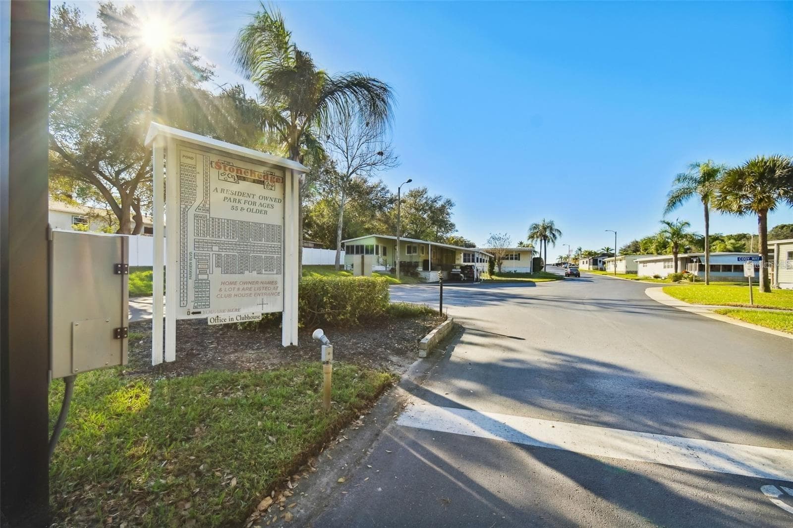 Map of the Community at the entrance of Stonehedge on the Hill from US HWY 19 - 39820 US HIGHWAY 19 N #160, TARPON SPRINGS